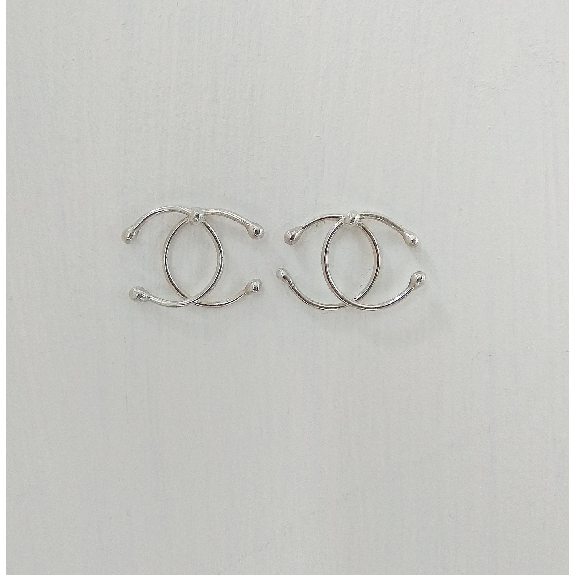 Handmade Silver Nipple Rings Non Piercing adjustable Nipple Rings — Image 3 of 5