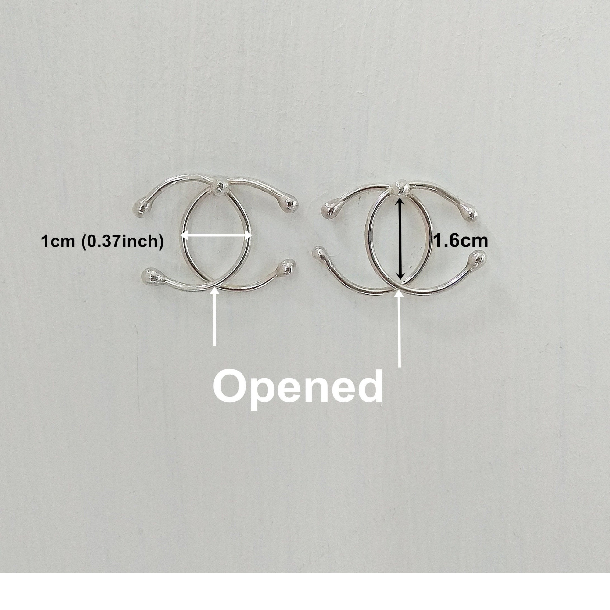 Handmade Silver Nipple Rings Non Piercing adjustable Nipple Rings — Image 5 of 5