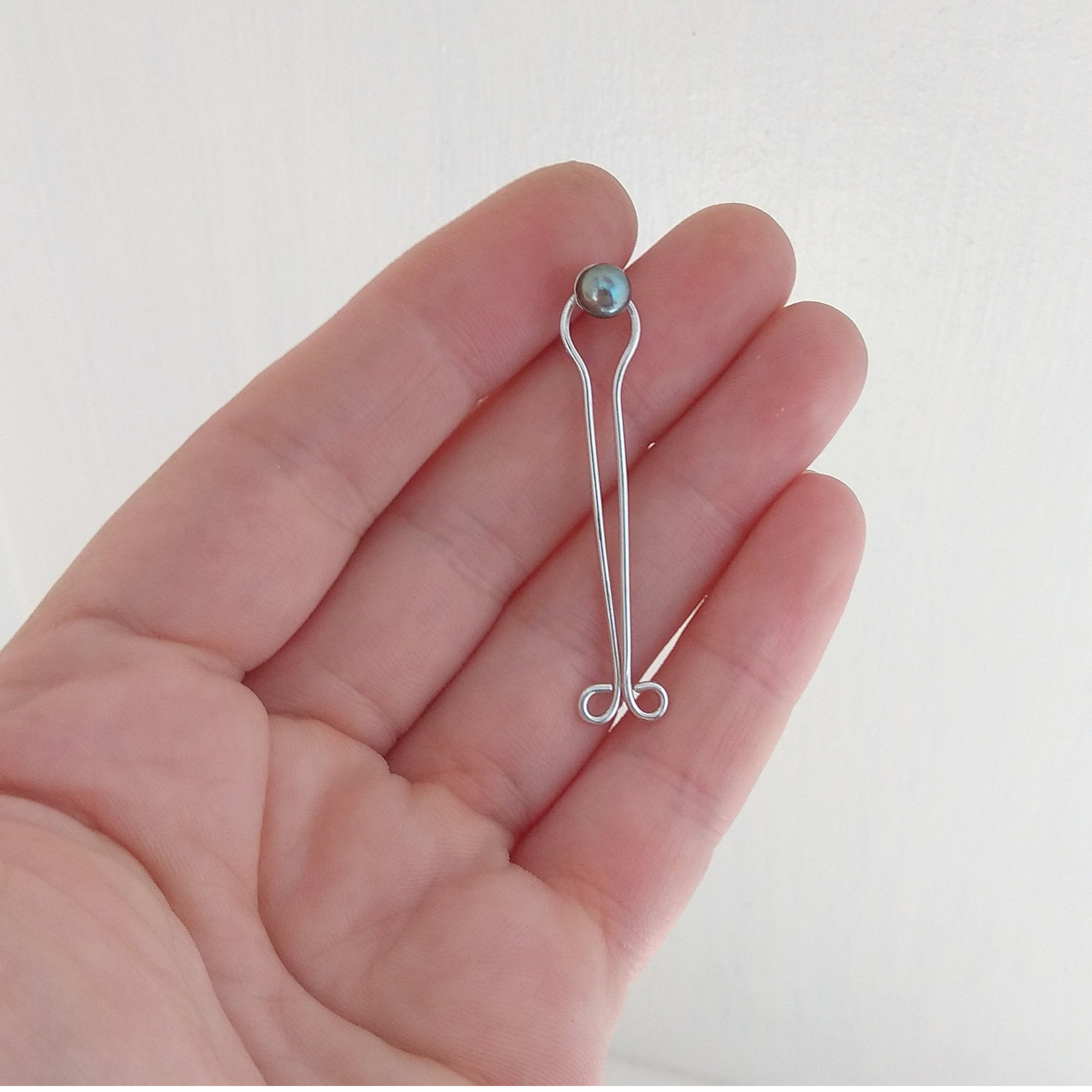 Non piercing Vagina Jewelry  Serling silver wire with real pearl — Image 3 of 11