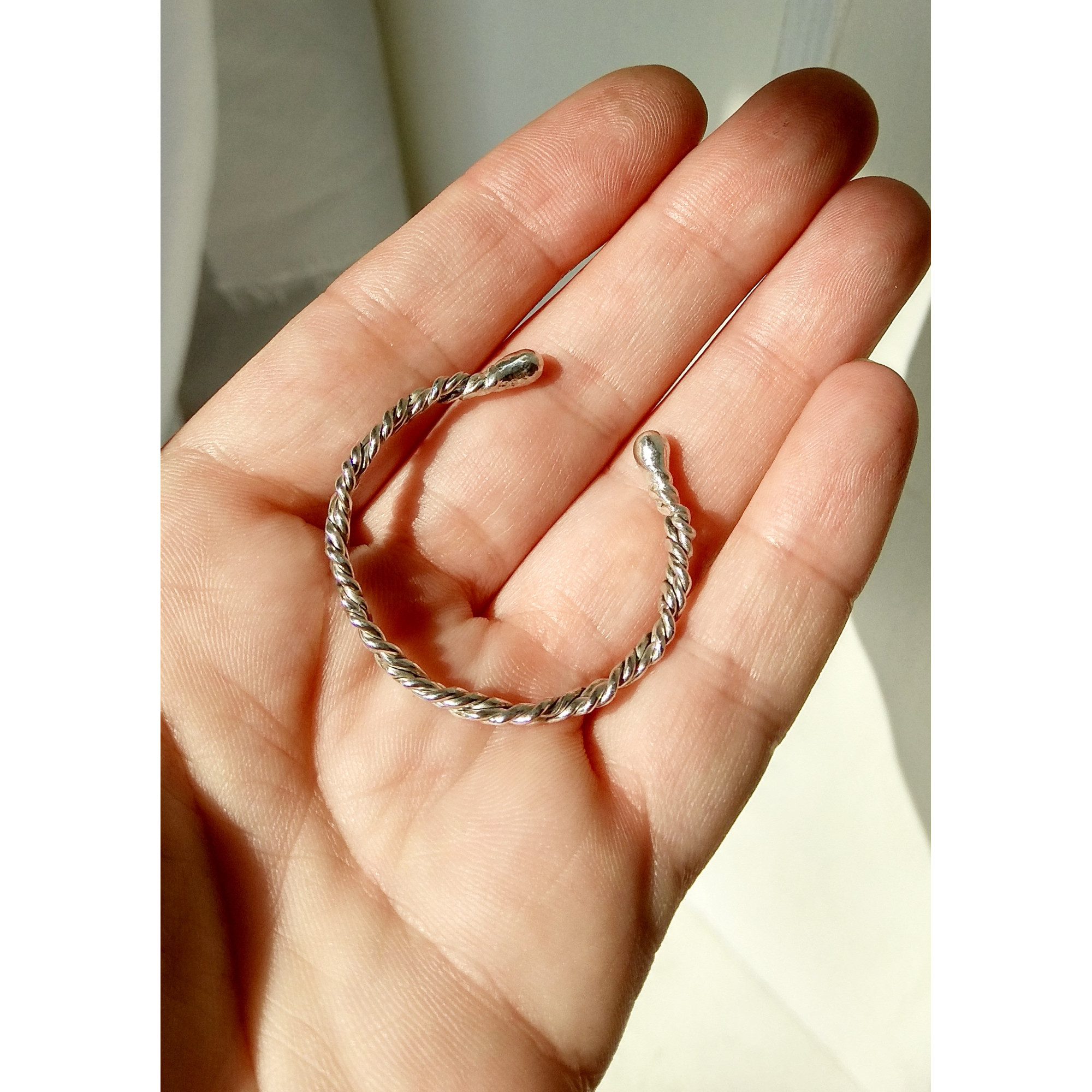 Twisted Sterling Silver Penis Ring – Adjustable Handmade Men’s Intimate Jewelry — Image 5 of 9