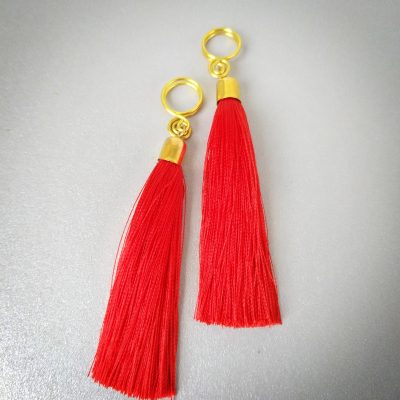 Nipple Rings made in brass with Red Tassel  Fake Piercing