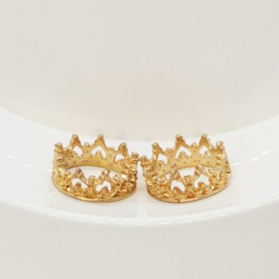 Crown Clip Rings — 14K Gold Plated 925 Sterling Silver Non-Piercing Body Jewelry