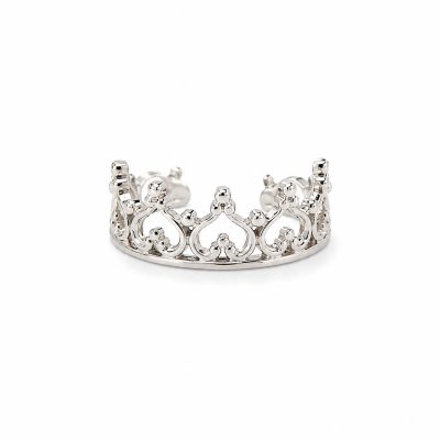 Ear Cuff "Queen" – Handmade Crown Earring in Silver