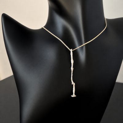 Handmade Fine Silver Pendant | Organic Shape | With or Without Chain
