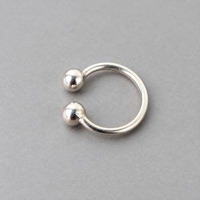 Fake Prince Albert Piercing – Sterling Silver Non-Piercing PA Ring for Men