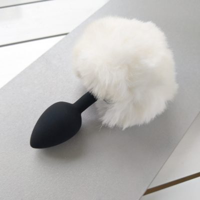 White Bunny Tail Accessory | Faux Fur Cosplay Tail 