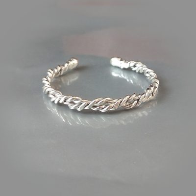 Twisted penis ring handmade out of Sterling silver- Adjustable penis ring -Sterling silver men intimate jewelry best cock ring for men