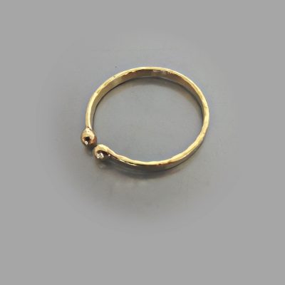 Handmade Hammered Brass Penis Ring